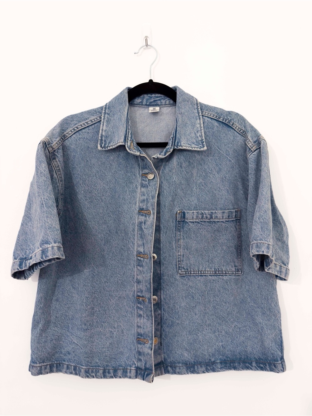 H&M denim short sleeve button up